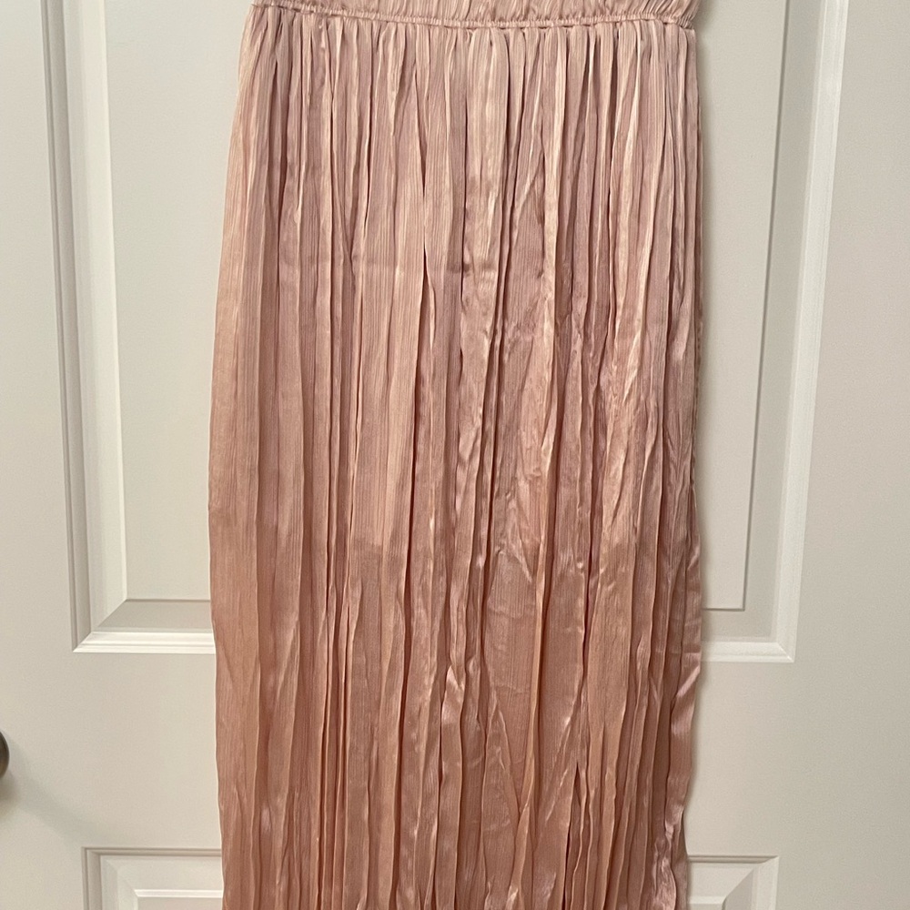 Topshop Light Pink Pleated Maxi Skirt - Picture 7 of 10